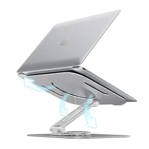 Boneruy 360 Verstelbare Draaibare Aluminium Legering Ergonomische Opvouwbare Opvouwbare Laptop Standaard Voor Bureau
