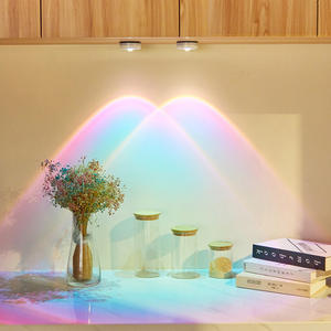 Luce notturna del <span class=keywords><strong>tramonto</strong></span> senza fili proiettore arcobaleno lampada da parete per la casa alimentato a batteria per camera da letto armadio da cucina - Product Image 1