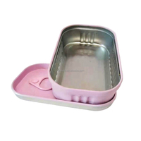 Boîte de conserve vide pour sardines, design personnalisé, avec couvercle amovible, pour la fabrication de bougies, boîte de conserve pour thon, pour bougie en cire