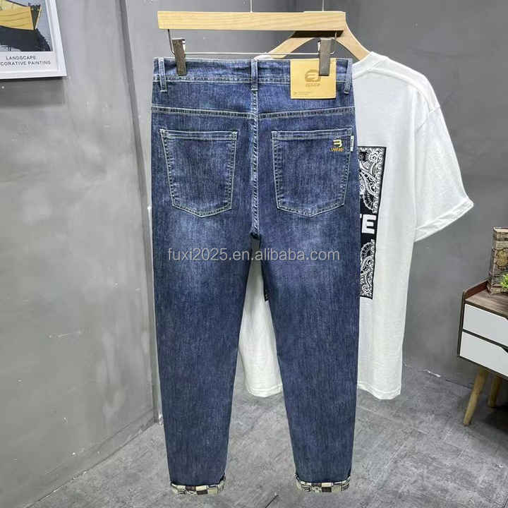 Custom OEM Vintage Men's Jeans  High Waist Harem Pants Wide Leg Cargo Jean for Men Streetwear Hip Hop Style for Spring Winter