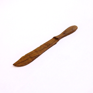 Couteau décoratif artisanal en bois de teck naturel, spatule à beurre en bois massif durable, couverts de table - Product Image 1