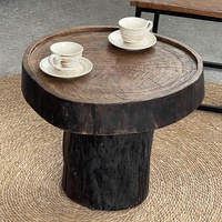 Table basse en bois massif de style Wabi Sabi, design moderne pour salon et balcon, meubles de maison décoratifs