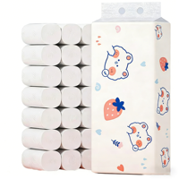 Papier toilette de haute qualité, vente en gros d'usine, papier de salle de bain imprimé sur mesure, 100% pâte de bois, marque bon marché