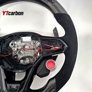 YTcarbon para <span class=keywords><strong>Arteon</strong></span> CC GTE GTD GTS <span class=keywords><strong>R</strong></span>-line Racing Style R8 Switch Custom Real Carbon Fiber Paddle Shifter LED Volante - Product Image 6