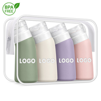 Faible MOQ, sans BPA, qualité alimentaire, anti-fuite, réutilisable, écologique, approuvé TSA, en silicone, pour cosmétiques, soins de la peau, sérum, lotion, shampoing