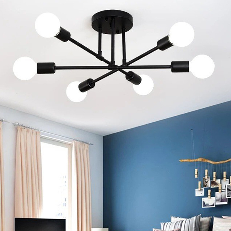 Creative Modern E27 Bulb Ceiling Light for Hotel Restaurant Living Room