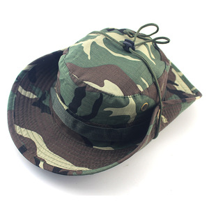 Tùy Chỉnh Thêu Logo Ngoài Trời Camo Ngư Dân Cap Ngụy Trang Xô Hat Với Chuỗi - Product Image 4