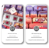 Clavier mécanique de jeu Cherry Height PBT avec touches latérales gravées sur mesure