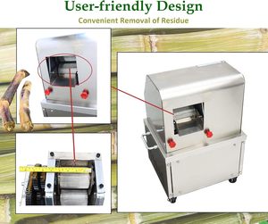 Extractor de Jugo de Caña de Azúcar Eléctrico de Acero Inoxidable, Comercial, Duradero, 300 kg/h, para Uso en Restaurantes, <span class=keywords><strong>Nuevo</strong></span> - Product Image 3