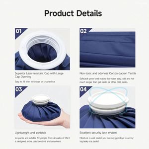 Compresa de Hielo Reutilizable para Lesiones, Compresa de Agua Caliente, para Tratamiento Frío y Caliente y Alivio del Dolor, con Funda, Bolsa de Compresión Elástica - Product Image 5