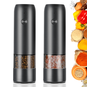 Wholesale USB Rechargeable Pepper Mill With Led Light Adjustable Salt And Pepper Grinder Set Electric Spice Grinder For Home