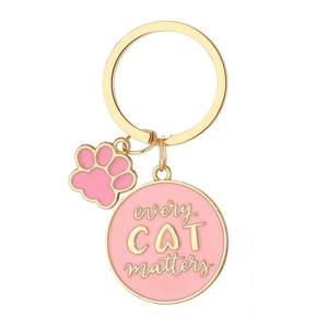 Porte-clés pendentif en alliage motif chaton mignon, design tête et patte de chat, cadeau Fête des Mères pour maman chatière et grand-mère, produit phare - Product Image 4