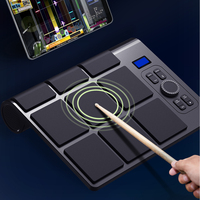 Wholesale Tabletop 9 Pads Velocity Sensing Electronic Drum Set Pad Adult Practice Portable Digital Electronic Drum Kit Pad
