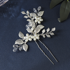 Vintage Simple blanc perle fleur <span class=keywords><strong>épingle</strong></span>s <span class=keywords><strong>à</strong></span> <span class=keywords><strong>cheveux</strong></span> européen américain mariée <span class=keywords><strong>mariage</strong></span> coiffes élégant polyvalent alliage feuille <span class=keywords><strong>épingle</strong></span>s <span class=keywords><strong>à</strong></span> <span class=keywords><strong>cheveux</strong></span> - Product Image 5