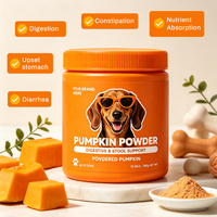 Poudre de citrouille pour animaux de compagnie, marque privée OEM, supplément en poudre pour chiens, boîte de 300g, additif alimentaire pour animaux, personnalisable
