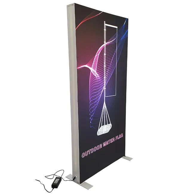 Cabina de exhibición de Feria de publicidad, pantalla de tela de tensión, telón de fondo, caja de luz led retroiluminada