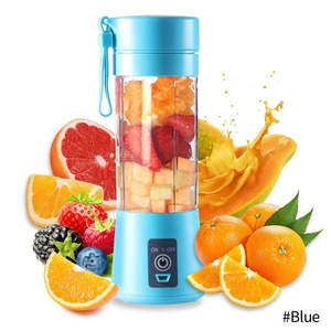Licuadora eléctrica portátil, cortador de 6 cuchillas, licuadoras, Mini procesador de alimentos, exprimidor de frutas de mano, licuadora de batidos de leche - Product Image 4