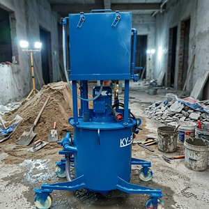 Malaxeur à mortier bleu KY-6 avec moteur et roues pour usage en construction, mélangeur de béton - Product Image 3