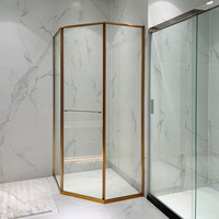 Prix d'usine pour porte de douche coulissante en verre pour projets de salle de bain, idéale pour appartements commerciaux, hôtels et villas