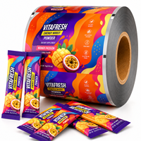 Film d'emballage souple laminé haute barrière imprimé sur mesure pour sachets de bonbons gélifiés aux fruits, film d'emballage OEM