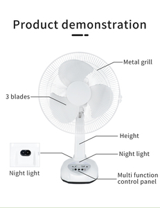 12-inch sạc DC năng lượng mặt trời bảng năng lượng <span class=keywords><strong>fan</strong></span> với đèn nhựa điều khiển bằng tay Bảng điều khiển kỹ thuật số cho nguồn năng lượng pin - Product Image 3