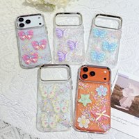 Coque de protection pour iPhone 17 Pro Max, motif papillon étoilé et rêve brisé, design unique et élégant pour femme