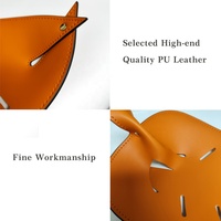 Fabricant de bijoux en cuir PU créatif de bureau feuille d'érable plateau de rangement de luxe pour la maison