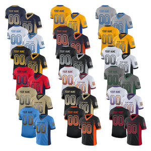 Vente en gros de maillots de football américain brodés de haute qualité, style vintage USA, uniforme sportif pour adultes - Product Image 1
