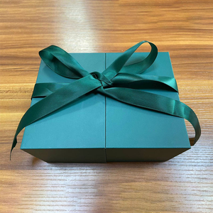 Caja de Regalo para Reloj de Una Sola Ranura, Estilo Vintage, Color Verde, con Lazo y Logotipo Personalizado, Apertura Doble, Venta al Por Mayor de Fábrica - Product Image 3