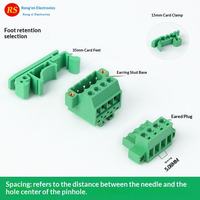 RS Green 2EDG-UVKM-5.08mm Bornier de raccordement enfichable pour rail, avec oreilles de fixation, ensemble de raccordement 2EDGKM (Nylon PA66) 300V 15A -40~105 V0 Ininflammable