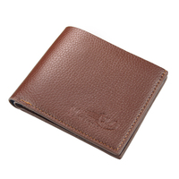 Dompet kulit PU pria, dompet pendek ramping kulit PU untuk pria dengan saku koin hadiah untuk pria