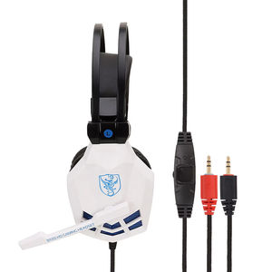 <span class=keywords><strong>Casque</strong></span> de jeu LED <span class=keywords><strong>blanc</strong></span> filaire, écouteurs stéréo 3,5 mm avec micro, haut-parleur magnétique 40 mm, <span class=keywords><strong>casque</strong></span> de jeu supra-auriculaire pour PC - Product Image 2