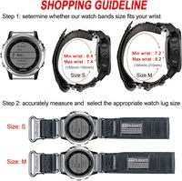 Bracelet de montre Garmin compatible, robuste, en nylon et acier inoxydable, bracelet de sport, design boucle tissée