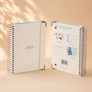 Custom Spiral Bound Goal Planner Printing Hardcover Monthly Weekly Productivity Journal <b>Notebook</b> with <b>Divider</b> Tabs - Product Image 3