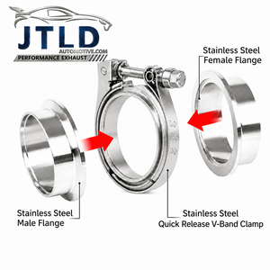 JTLD 3 "Inch <span class=keywords><strong>76mm</strong></span> 304 Pince à dégagement rapide en acier inoxydable Assemblage de pinces à bande en <span class=keywords><strong>V</strong></span> (2 brides et 1 pince) - Product Image 2