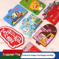Porte-étiquette de bagage souple en PVC personnalisé et porte-billet d'embarquement avec logo et porte-carte photo personnalisés pour les voyages en bus
