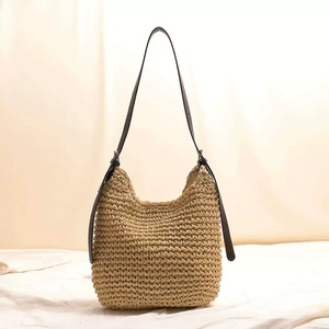 Sac à bandoulière en paille tressé à <span class=keywords><strong>la</strong></span> main, grand format, doux, style bohème vintage marron, idéal pour l'été et <span class=keywords><strong>la</strong></span> plage, pour femme, collection 2026 - Product Image 3