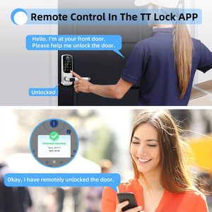 Cerradura Inteligente UEMON con Manija, Entrada sin Llave, Acceso Remoto, Huella Dactilar, Teclado, Compatible con Google Home y Control por Voz <span class=keywords><strong>Alexa</strong></span>, Funciona con Batería - Product Image 3