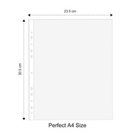 AFFISURE-bolsa de plástico transparente perforada A4, bolsa impermeable de 11 agujeros, carpeta de archivos, Protector de hoja, bolsillos de polietileno, A4