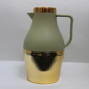 2024 nouveau verre intérieur grande capacité 1L théière à eau en forme de boule café Portable Thermos flacon à vide avec couvercle en or - Product Image 5
