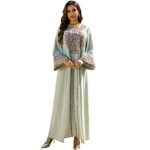 Ab461 Nouvelle <span class=keywords><strong>Djellaba</strong></span> Abaya de Dubaï, Robe <span class=keywords><strong>Arabe</strong></span> Brodée - Product Image 5