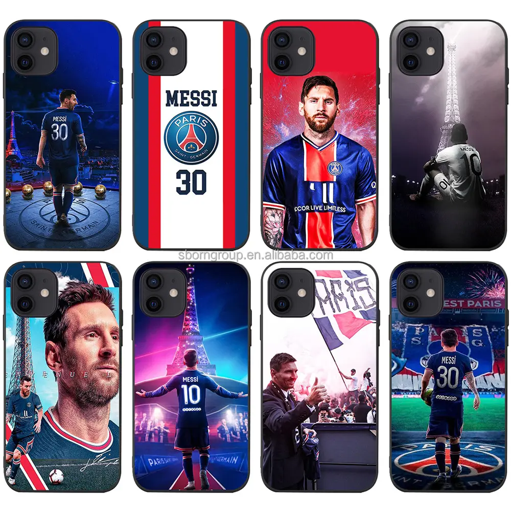 Kleurrijke Print Mobiele Beschermhoes Voor Iphone 14 15 Pro Max Aangepaste Telefoonhoes Messi Voetbal