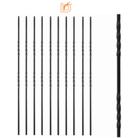 Design moderne 1/2 "* 44" Balustre creux à double torsion pour l'escalier de la villa