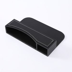 Organisateur de bureau luxueux noir en cuir PU, ensemble d'accessoires de bureau, tapis de bureau, dispositif de rangement de dossiers - Product Image 4