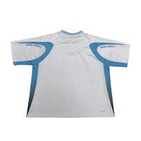 Maillot de football personnalisé en polyester à manches chauve-souris, tissu épissé, broderie, impression par transfert thermique, séchage rapide, style rétro