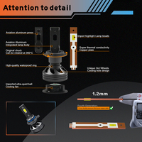 Ampoule de phare LED automobile MiaoDiSheng Hot Wheels Car Led Light H4 H7 H11 H1 H3 9005 9006 12000lm 6000k 55W