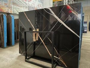 Prix usine Noir Aziza marbre noir avec veines d'or blanc dalles <span class=keywords><strong>de</strong></span> marbre Dorato polies pour comptoir <span class=keywords><strong>de</strong></span> salle <span class=keywords><strong>de</strong></span> bain - Product Image 4