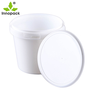 Barils ronds en PP blanc de 5 L de bonne qualité avec poignée, seau à peinture rond en plastique de 5 litres à vendre - Product Image 2