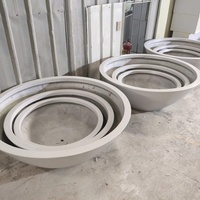 Ventes Flash Usine : Jardinières Modernes de Luxe en Fibre de Verre et Ciment, Grandes et Durables pour l'Extérieur, Finition Sculptée à la Main, Taille Personnalisée