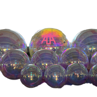 Grande boule gonflable imprimée UV de disco, usine géante de boule de disco de 3m à de 8m